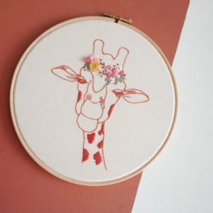 broderie girafe